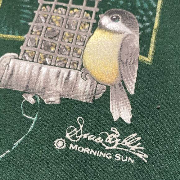 VTG Top Stitch by Morning Sun Sweatshirt Birdhouse Squirrel Size M Grandmacore - Picture 3 of 12